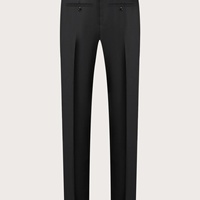 Pantalones de Vestir para Hombre BMLP02, Corte Regular, Casuales, de Negocios, Frente Plano, Sin Arrugas, Cómodos, Elásticos, con Logotipo Personalizado en la Cintura, para Todas las Temporadas