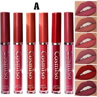 Coffret cadeau de rouge à lèvres brillant 6 couleurs, sans cruauté, mat, hydratant, longue tenue, imperméable, 12g, taille standard