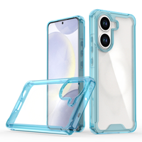Étuis de téléphone portable transparents en acrylique dur transparent pour Xiaomi Poco X7 Pro Turbo 4 5G TPU Edge Anti couverture arrière jaune