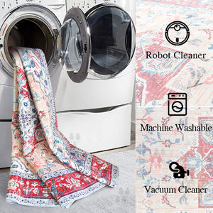 Rosso a pelo basso Vintage tradizionale antiscivolo morbido antiscivolo morbido <span class=keywords><strong>tappeto</strong></span> grande <span class=keywords><strong>lavabile</strong></span> per <span class=keywords><strong>soggiorno</strong></span> - Product Image 3