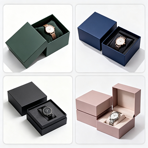Boîte d'emballage de montre de luxe personnalisée, type tiroir, pour hommes et femmes, avec coussin en éponge - Product Image 4