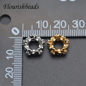 Jewelry Making Supplies Nickel Free Anti Fading 18K Gold Silver Plated <strong>Large</strong> Hole 6mm CZ Pave Round Spacer <strong>Beads</strong> for <strong>Bracelet</strong> - Product Image 5
