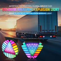 Nouvelles feux de freinage dynamiques RGB 12V 24V en aluminium haute luminosité, feux arrière triangulaires, feux de signalisation pour voiture et camion, clignotants