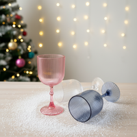 Gobelets en plastique, verres à pied vintage, gobelets à eau réutilisables incassables en vrac pour les fêtes