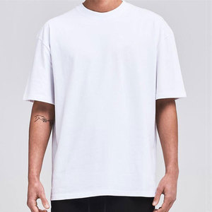 T-shirts personnalisés OEM pour hommes, coupe oversize, manches courtes, décontractés, amples, en coton épais, vierges, vente en gros - Product Image 1