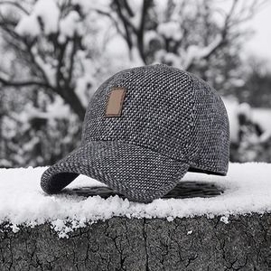 Casquette de baseball rétro pour homme, chaude pour l'hiver, en sergé de nylon, 6 panneaux, avec logo personnalisé imprimé, tendance, taille unique - Product Image 6
