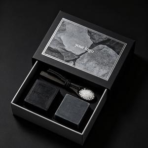 Premium Recyclable Floral Soap <b>Gift</b> <b>Box</b> Set Gold Foil Logo Custom Cosmetic Packaging Rigid <b>Square</b> <b>Box</b> Art Paper Satin Liner - Product Image 2