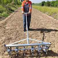 Planteuse manuelle industrielle DIY pour l'ail, réglable, 3456 rangs, avec grattoir à terre