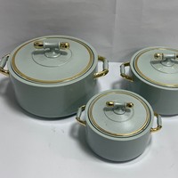 Lot de 3 chauffe-plats isothermes crème 1L 2L 3.5L pour buffet, traiteur, mariage, événements, Ghana Logistics