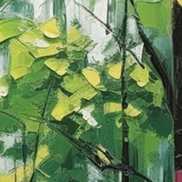 Personnalisé En Gros À La Main Maison Décorative Grande Toile Oeuvre 3D Arbre Paysage Peintures À L'huile Mur Art Couteau Forêt Image