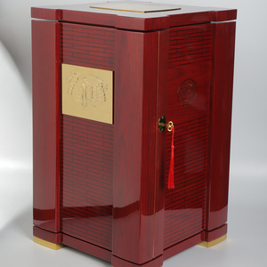 Luxury Modern Handmade MDF Desktop Humidor Custom Logo Spanish Cedar <b>Wooden</b> Cigar Cabinet Lacquer Case Pattern Gift Packaging - Product Image 3