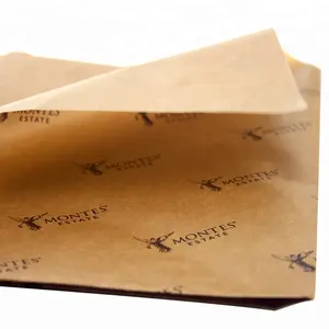 पर्यावरण के अनुकूल 22g कस्टम लोगो ब्राउन क्राफ्ट Giftr लपेटकर पेपर शीट पैकेजिंग कागज के साथ कस्टम लोगो