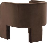 Fauteuil en velours brun foncé, fauteuil décoratif, entièrement assemblé, fauteuil de salon, meubles de loisirs