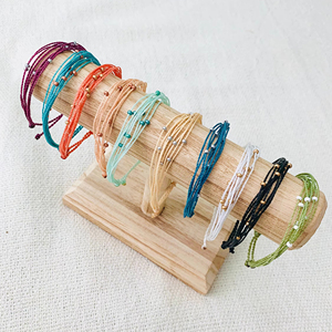 Pulsera ajustable de cordón encerado impermeable estilo <span class=keywords><strong>Pura</strong></span> <span class=keywords><strong>Vida</strong></span> Pulsera de cuentas simples y delicadas - Product Image 4