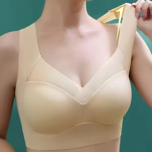 Underwear <b>Bra</b> Women Is Sexy Large Size Tops Support Comfortable No Steel Ring Underwear Yoga Ice Silk <b>Bra</b> - Product Image 3