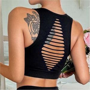 Sujetador deportivo de alto impacto, personalizado, de talla grande, sin costuras, con cremallera frontal y cremallera, precio bajo, cobertura <span class=keywords><strong>baja</strong></span>, <span class=keywords><strong>espalda</strong></span> cruzada, Sujetador deportivo para <span class=keywords><strong>Yoga</strong></span> - Product Image 5