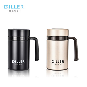 Doble pared <span class=keywords><strong>de</strong></span> sellado al vacío aislamiento termo <span class=keywords><strong>de</strong></span> té <span class=keywords><strong>taza</strong></span> <span class=keywords><strong>de</strong></span> café con mango <span class=keywords><strong>y</strong></span> tapa - Product Image 1