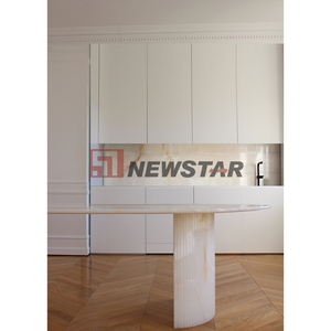 BIỆT THỰ Trắng Onyx bàn ăn thiết kế hiện đại trắng Onyx bàn ăn thiết lập tự nhiên Onyx bảng cho nhà khách sạn căn hộ - Product Image 4