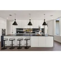 CBMMART Rakitan Desain Kabinet Dapur Modern Lukisan Lacquer Putih Gloss Tinggi Rumah dan Dapur