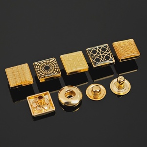 กระดุมเสื้อผ้าผู้ชายแบบสแนป 4 ส่วน ขนาด 12 มม. รูปทรงสี่เหลี่ยม ผลิตจากโลหะผสมสังกะสี  รับทำโลโก้ตามสั่ง  ลดราคาจากโรงงาน - Product Image 5