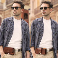 Prêt Stock Vintage 6.1 taille téléphone étui écologique en cuir ceinture sac bouton magnétique pour iPhone pour Samsung CF9092/3 Mobile