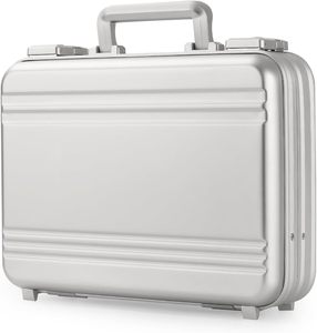 Maletín Pequeño <span class=keywords><strong>de</strong></span> Aluminio <span class=keywords><strong>de</strong></span> 14.5X10.6X4.5 Pulgadas, <span class=keywords><strong>Caja</strong></span> <span class=keywords><strong>de</strong></span> <span class=keywords><strong>Herramientas</strong></span> Metálica, Maletín para Dinero, Maletín Delgado para Portátil <span class=keywords><strong>de</strong></span> 14 Pulgadas para Hombre, Maletín Plateado - Product Image 1
