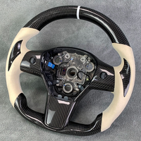 Volant de direction en fibre de carbone de style sportif personnalisé pour Tesla Model 3 Model Y Model S X
