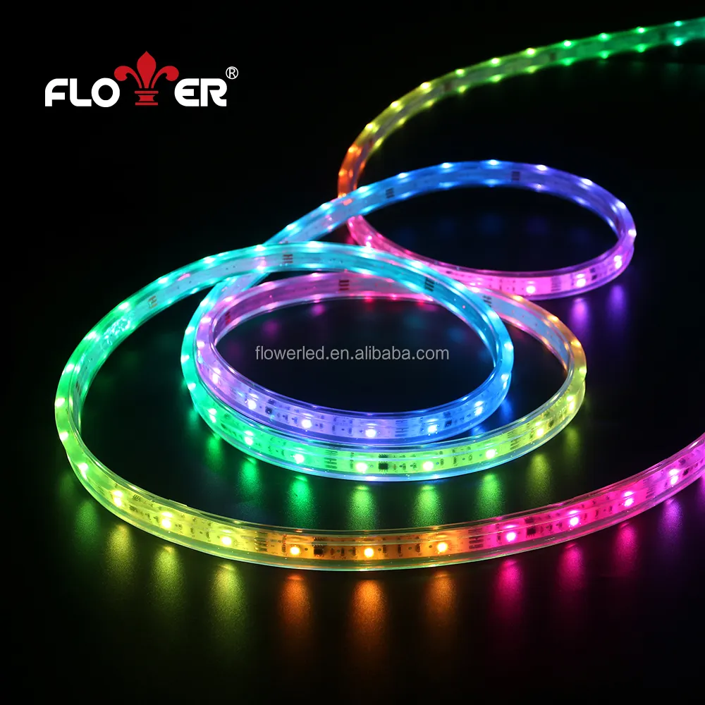 FLOWER smart outdoor strip light smd 3528 12v 5m waterproof led flexible neon strip light