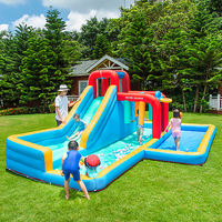 Doctor Dolphin – jouet de plein air bleu pour enfant, jeu de basket-ball gonflable, toboggan aquatique, maison gonflable, château de rebond