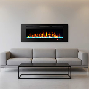 Caminetto Elettrico Decorativo a LED da Parete Stile Europeo 50-60 Pollici con Riscaldamento per Soggiorno - Product Image 1