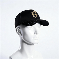 Nouvelle Arrivée Casquette de Baseball de Luxe Qualité Originale avec Lettres Dorées, Broderie Flamme 5 Panneaux, Visière en Daim et Doublure en Satin, Ornée de Strass