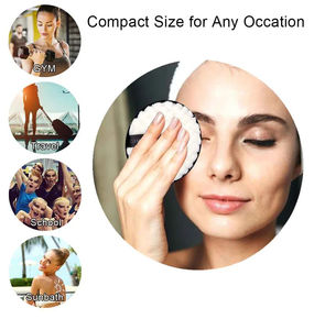 Paño Desmaquillante, Toallita Limpiadora Reutilizable, Toalla Desmaquillante, Microfibra, Disco de Maquillaje Reutilizable, Herramienta Cosmética Facial, 2 Unidades - Product Image 5