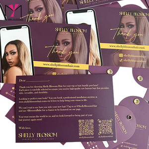 Tarjetas de Agradecimiento de Papel Sostenible MUYANG en Oferta, Cualquier Color, Incluye Consejos para el Cuidado del Cabello - Product Image 5