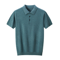 Pull-over en maille de luxe pour homme, élégant et décontracté, à manches courtes, en laine mérinos et cachemire