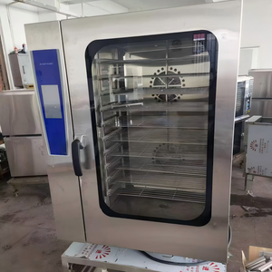 Grand <span class=keywords><strong>four</strong></span> à vapeur à convection électrique, <span class=keywords><strong>four</strong></span> de boulangerie commercial, prix bas - Product Image 4