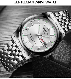 <span class=keywords><strong>Montre</strong></span> à quartz sport pour <span class=keywords><strong>homme</strong></span> S501 en acier inoxydable avec double calendrier, boucle déployante simple et lumineuse – Vente en gros - Product Image 6