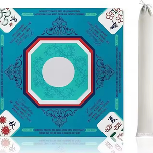 Tapete de Mahjong Americano Personalizado, Tapete de Mesa de Mahjong de Lujo, Alfombrilla de Goma Oh My Mahjong, Tapete de Juego con Diseño Floral, No Impermeable - Product Image 4