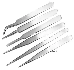 Economic Wei Tus Tool Industrial Pointed Curved Precision Stainless Steel Tweezers For Electronic Assembly