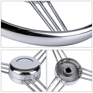 Boat Steering Wheel 13.5inch Stainless Steel For Replace Repair Marine <b>Hardware</b> - Product Image 4