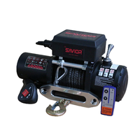 Treuil électrique robuste 12V/24V 12000lbs étanche IP67, 10m, pour levage et traction de camions, télécommande, synthétique