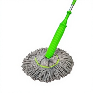 Serpillère absorbante de décontamination à double usage sec/humide, auto-essoreuse, mains libres, en acier inoxydable/fibre de bambou/PP pour le nettoyage des sols - Product Image 3