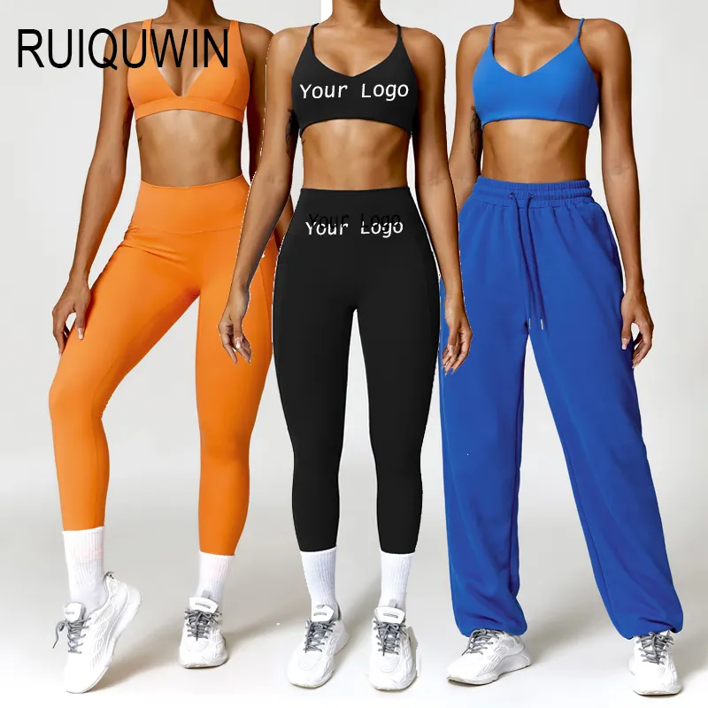 Ruiquwin 2024 Yoga Nhà Máy Phụ Nữ Phòng Tập Thể Dục Tập Thể Dục Thể Thao Áo Xà Cạp Quần Short Tập Luyện Yoga Bộ Hoạt Động Mặc Cho Phụ Nữ