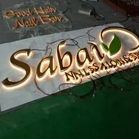Letras de Canal LED 3D Retroiluminadas Personalizadas con Soldadura sin Costuras, Resistentes al Agua IP65 para Exteriores, Decoración Publicitaria de Acero Inoxidable SUS304