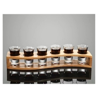 Offre Spéciale 24pcs 0.5oz/15ml Mini verres à liqueur avec support en bois
