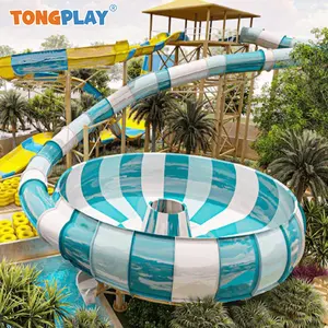 Professional Custom Design Commercial Swimming Pool Rapid Fiberglass Family Water Slides Water Park Playground Equipment