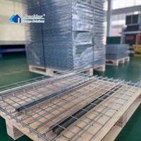 Plancher en treillis métallique évasé, stock américain, 48''x46'', treillis métallique en acier robuste, plancher en treillis métallique pour rayonnage à palettes