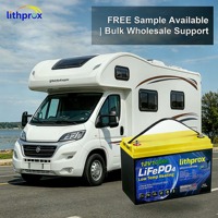 Batterie Lithium LiFePO4 12V 100AH à Décharge Profonde Grade A pour VR avec BMS Intelligent CAN Bus, Prise Anderson, 6000+ Cycles, CE RoHS IP67, OEM ODM