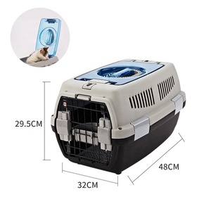 पोर्टेबल मिडवेस्ट घरों पीपी पालतू जानवर पालतू वाहक हार्ड-पक्षीय कुत्ते वाहक पिंजरे - Product Image 6