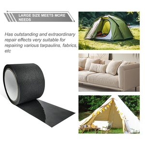 Ruban de réparation de tissu Non tissé en polyester acrylique noir pour auvent bâche tente <span class=keywords><strong>voile</strong></span> et couverture de bateau Patch de réparation extérieur - Product Image 5