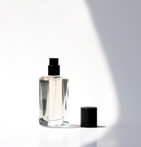 30ml Rounded Flat <strong>Rectangular</strong> <strong>Empty</strong> Perfume <strong>Glass</strong> <strong>Bottle</strong> With Matte Black ABS Cap - Product Image 3
